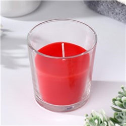 Свеча в гладком стакане ароматизированная "Сладкая малина", 8,5 см