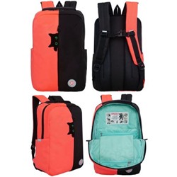 Рюкзак молодежный RD-447-1/1 оранжевый - черный 28х42х14 см GRIZZLY
