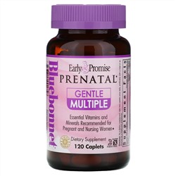Bluebonnet Nutrition, Early Promise, мультивитамин для беременных с мягкой формулой, 120 капсуловидных таблеток