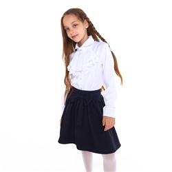 Блузка школьная для девочек, цвет белый, рост 122 см