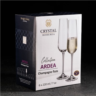 Набор бокалов для шампанского Ardea, 220 мл, 6 шт