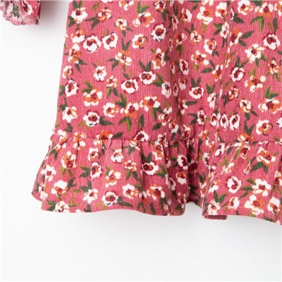 Платье детское KAFTAN "Цветы", р. 36 (134-140), розовый