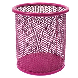Стаканчик - сетка металлическая для инструментов розовый