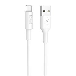 Кабель USB - Type-C Hoco X25 (повр. уп)  100см 3A  (white)