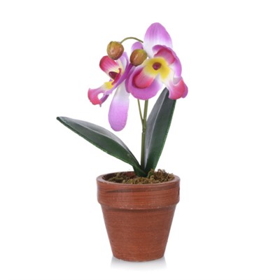 Цветочная композиция Орхидея 18 см / NS890 /уп 12/72/ (Светло-розовый)
