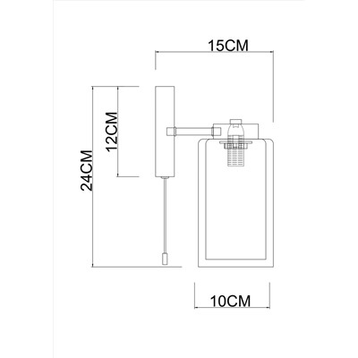 Бра Arte Lamp LEO A7027AP-1BK