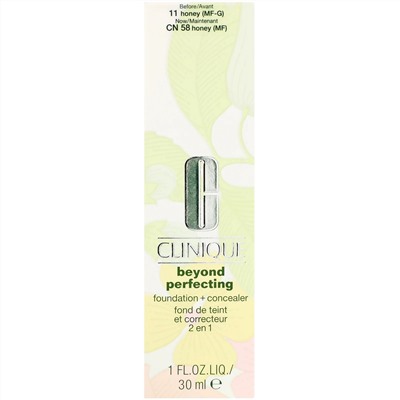 Clinique, Beyond Perfecting Foundation + Concealer, CN 58 Honey (MF), 1 fl oz (30 ml)