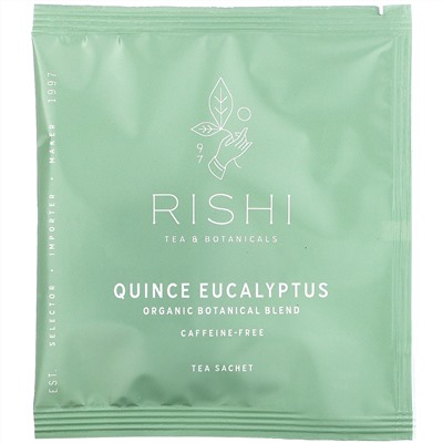 Rishi Tea, Organic Botanical Blend, Quince Eucalyptus, Caffeine-Free, 15 Sachets, 1.74 oz ( 49.5 g)