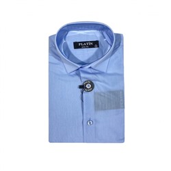 SS383-SLK Рубашка для мальчика кор.рукав Platin (голубой)