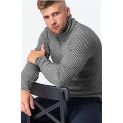 Мужской вязанный свитер с высоким воротом Happy Fox