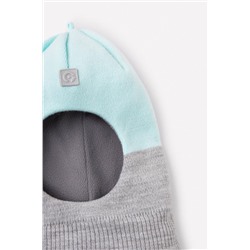 Шапка-шлем детская Crockid КВ 20148/21ш светло-серый меланж, светлая бирюза