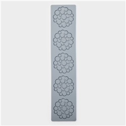 Коврик для айсинга Доляна «Пузыри», силикон, 28×6×0,3 см, цвет серый