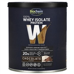 Biochem, 100 % изолят сывороточного протеина со вкусом шоколада, 878 г (1,9 фунта)