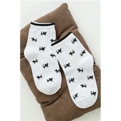 Носки детские "Кошки" (комплект 2 пары) (Белый)