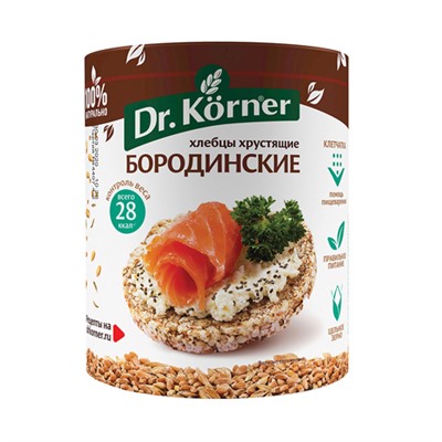 Хлебцы хрустящие "Бородинские" Dr. Korner, 100 г