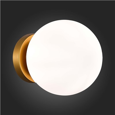 SL717.201.01 Светильник настенно-потолочный Золотистый/Белый E27 1*40W