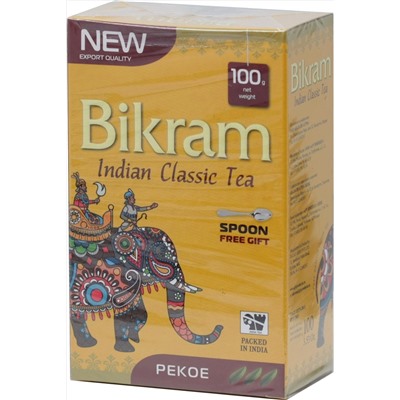 Bikram. Черный Pekoe + ложка 100 гр. карт.пачка