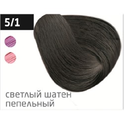 OLLIN PERFORMANCE  5/1 светлый шатен пепельный 60мл Перманентная крем-краска для волос