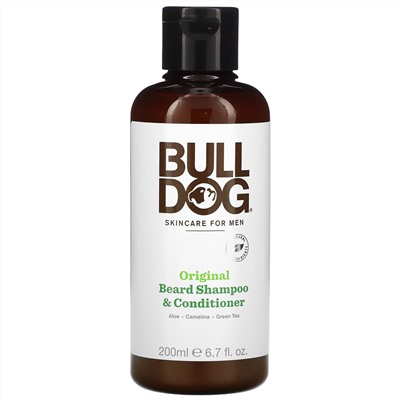 Bulldog Skincare For Men, оригинальный шампунь и кондиционер для бороды, для мужчин, 200 мл (6,7 жидк. унций)