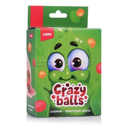 Химические опыты.Crazy Balls "Оранжевый, зелёный и сиреневый шарики"