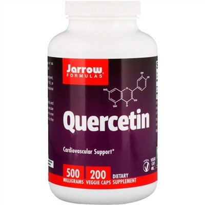 Jarrow Formulas, Кверцитин, 500 мг, 200 овощных капсул