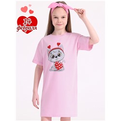 платье 1ДПК4283001; светло-розовый14 / Серый кот с сердцем