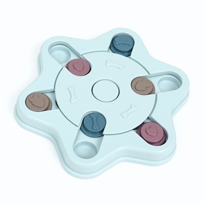 Игрушка интеллектуальная для лакомств "Звезда", 24 х 3 см, голубая