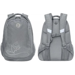 Рюкзак школьный RD-340-2/1 серый 29х40х20 см GRIZZLY