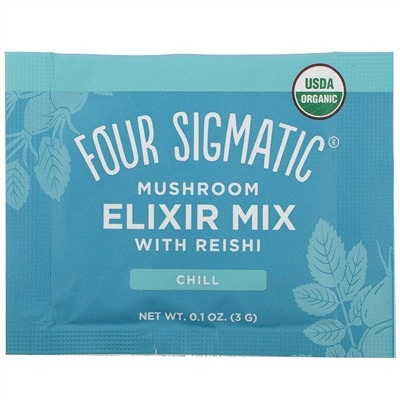 Four Sigmatic, Mushroom Elixir Mix with Reishi, 20 Packets, 0.1 oz (3 g) Each