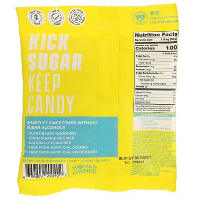 SmartSweets, Sour Blast Buddies,  Berry, Blue Raspberry, Lime, Lemon, Orange, 1.8 oz (50 g)