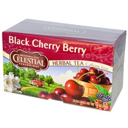Celestial Seasonings, Травяной чай, Черная вишня, без кофеина 20 чайных пакетиков, 1.6 унции (44 г)