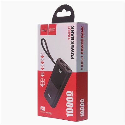 Внешний аккумулятор Hoco J41 (пов.уп) 10 000mAh Micro USB/USB Type-C/Lightning (black)