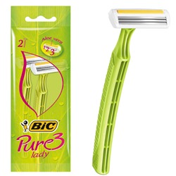 Станок для бритья одноразовый BiC Pure-3 Lady (2шт.) для женщин