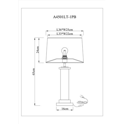 Декоративная настольная лампа Arte Lamp CAMELOT A4501LT-1PB