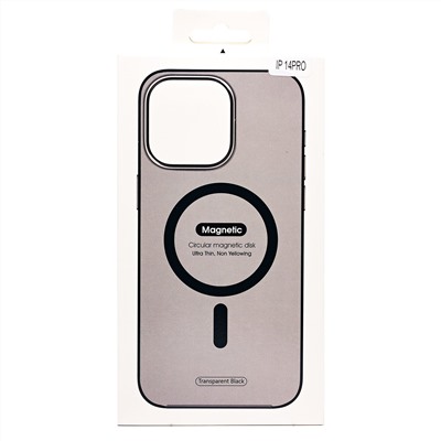 Чехол-накладка - PC Clear Case SafeMag для "Apple iPhone 14 Pro" (black)