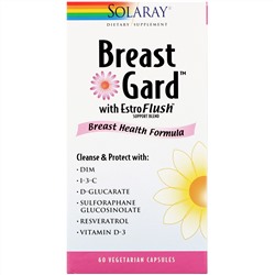 Solaray, BreastGard with EstroFlush, Breast Health Formula, 60 Vegetarian Capsules