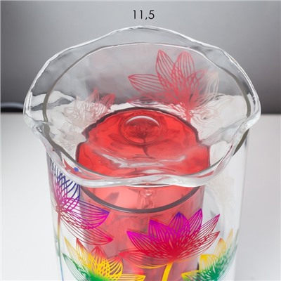 Аромасветильник сенсорный "Красочные цветы" G9 35Вт серебро 10,5х10,5х20 см RISALUX