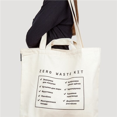 Сумка "Чек-лист Zero waste", 45 х 40 х 10 см 4fresh, 1 шт