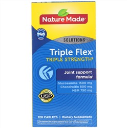 Nature Made, Triple Flex, «Тройное действие», 120 капсуловидных таблеток