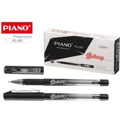 Ручка гелевая "Piano GALAXY" 0.5мм черная, игольчатый наконечник, с грипом PG-303/чёрн/ Piano