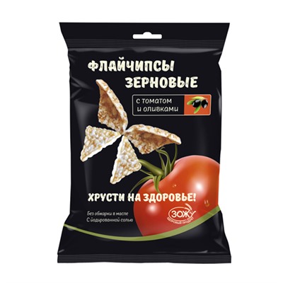 Флайчипсы с томатом и оливками, зерновые Flychips, 40 г