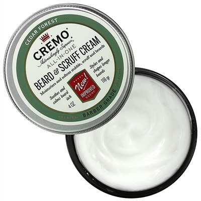 Cremo, All-In-One Beard & Scruff Cream, Cedar Forest, 4 oz (118 g)