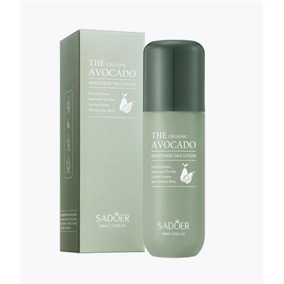 SADOER, Увлажняющий тоник для лица с экстрактом Авокадо The Organic Avocado Moisturize Face Toner, 130мл