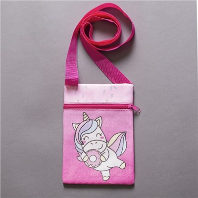 Подарочный набор для девочки «Единорожка», сумка,брошь, цвет розовый