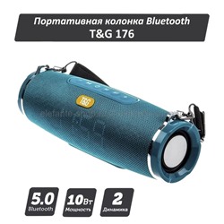 Портативная беспроводная колонка с часами TG 176 Turquoise (15)