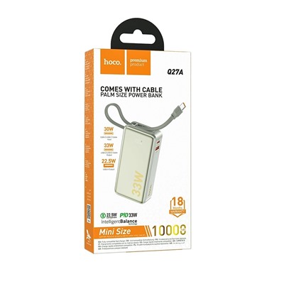 Внешний аккумулятор Hoco Q27A 22.5W+PD33W 10000mAh Type-C/USB/Type-C (titanium gold)