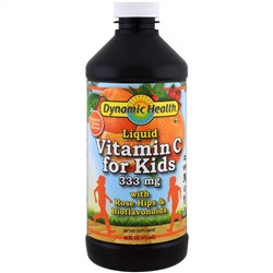 Dynamic Health  Laboratories, жидкий витамин C для детей с натуральным вкусом цитрусовых, 333 мг, 473 мл (16 жидк. унций)