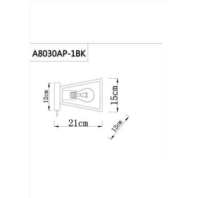 Настенный светильник Arte Lamp BRUSSELS A8030AP-1BK