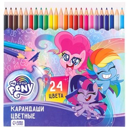 Цветные карандаши, 24 цвета, My Little Pony