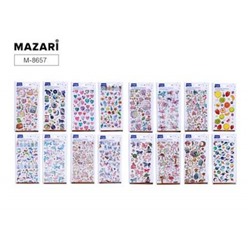 Декоративные наклейки 20,5х9,5 см 16 дизайнов M-8657 Mazari